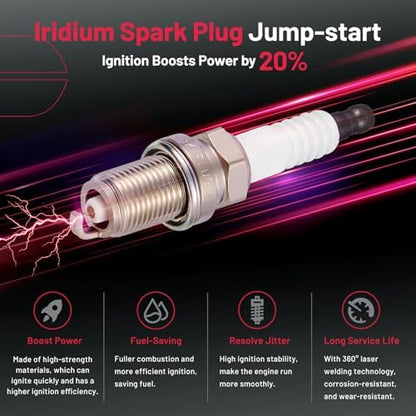 BDFHYK 6 Ignition Coil Pack UF232 and 6 Iridium Spark Plug 5464 Compatible with INFINITI 1996-1999 I30, Compatible with Nissan 1995-1999 Maxima 3.0L V6 Coil for 2244831U00 UF-232