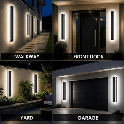 4.33In Wide Modern Outdoor Wall Light for Garage,Dimmable LED Sconce