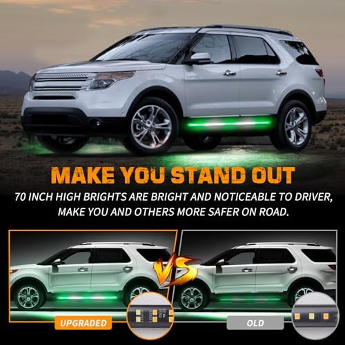 XRIDONSEN 2X 60 inch Running Board Emergency Lights 720 LED Strobe Lights