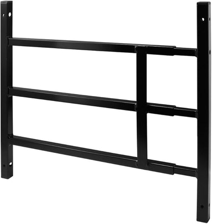 Prime-Line S 4747 Carbon Steel Fixed 3-Bar Window Grill for Home Security and Child Safety, 15-3/4 In. to 23-1/2 In., Blacke (1 Set)