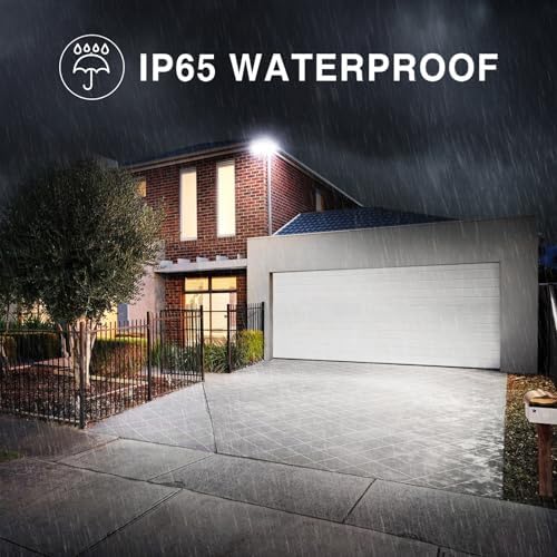 Onforu 150W Flood Lights Outdoor, 15000LM Brightness LED Light Outside, IP65 Waterproof LED Exterior Floodlight with 3 Adjustable Heads, 6500K White Outdoor Security Light for Yard Garage Eave