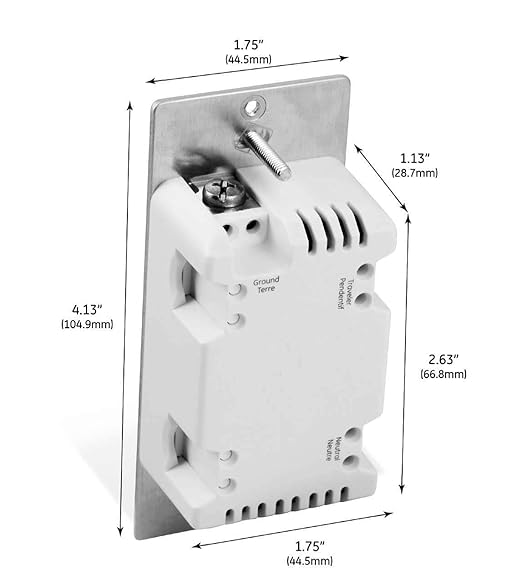 Bryant Electric IDEVZ03DW ZWave RF Decorator Add-on Switch, Multi-Way, Z-Wave Hub Required, 120VAC, White