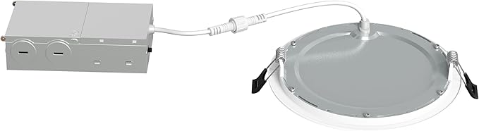 Elevate 6" Slim Canless LED Downlight, 7W/9W/12.5W — Ultra-Thin Recessed Fixture, 5CCT, IC Rated, Dimmable, Wet-Rated — Ideal for Kitchens & High Ceilings