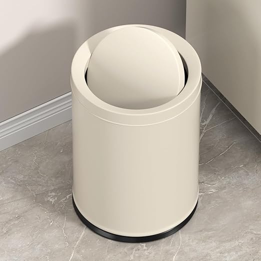 3.1GAL Metal Bathroom Garbage Can with Lid, Modern Garbage Can, Swing Lid,Double Bucket,Small Wastebasket for Bedroom,Living Room,Office,Bank,Hotel