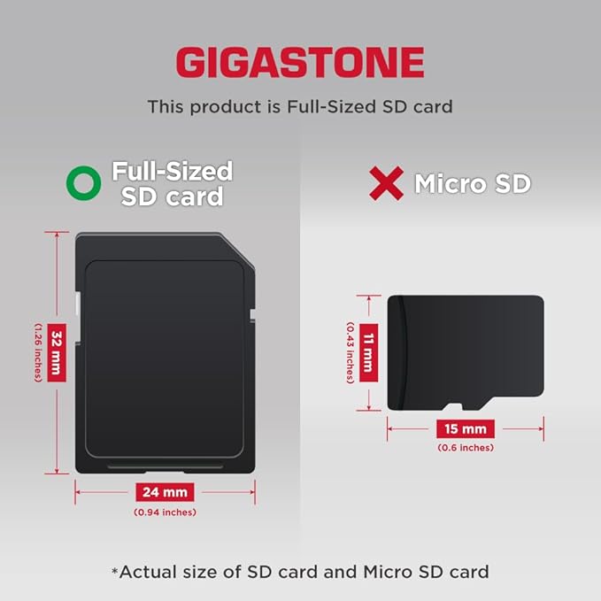 【5-Years Data Recovery】 GIGASTONE 1TB SD Card, 4K Camera Extreme, A2 V30 U3 C10 SDXC Memory Card High Speed, Compatible with Canon Kodak Olympus Digital Camera