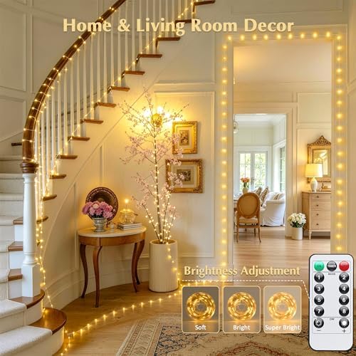 JMEXSUSS 300 LED Fairy Lights Plug in, 66FT USB String Lights for Classroom