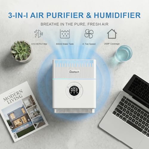 Air Purifier and Humidifier Combo for Office Bedroom