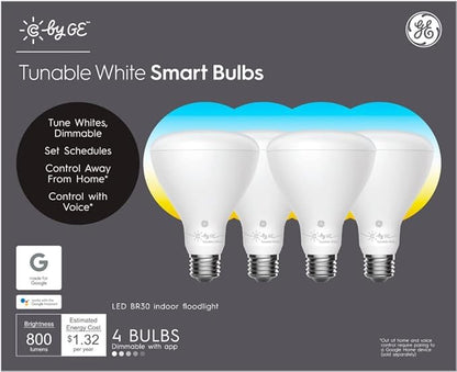 c by ge Tunable White BR30 Smart LED Bulbs (4-Pack)