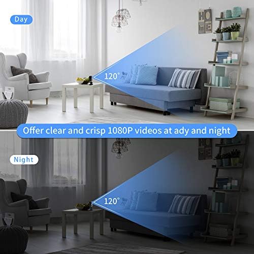 Full HD 1080p Mini Spy Hidden Camera with PIR Motion Detector and Night Vision Small Nanny Cams Body Cam Portable Indoor Secutity Home Security Surveillance Camera 60 Days Standby-(No WiFi)