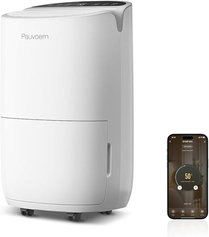 Energy Star Smart Dehumidifier for Home & Basement, Up to 2000 Sq. Ft, 35 Pints (95°F, 90% RH), 37dB Ultra Quiet with Sleep Mode, App Control, Child Lock & Continuous Drain Hose Included