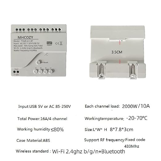 4 Channel USB 5V AC 85-250V Smart WiFi Wireless Dry Contact Relay Switch Module,Tuya Smart Life app Remote Control,Compatible with Alexa Google Home