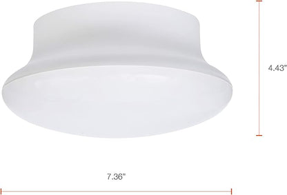 Sylvania Ultra LED Porcelain Ceiling Light Fixture, 60W : 9W, Energy Star, Non-Dimmable, Medium Base, 4000K, Cool White - 2 Pack (75081)