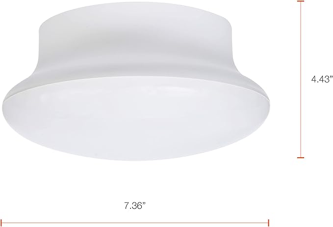 Sylvania Ultra LED Porcelain Ceiling Light Fixture, 60W = 9W, Energy Star, Non-Dimmable, Medium Base, 4000K, Cool White - 1 Pack (75081)