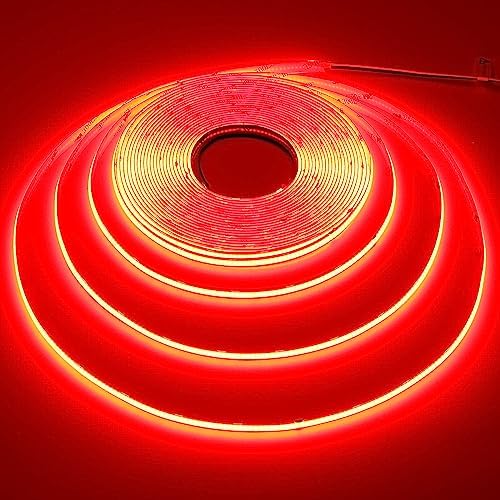 32.8ft/10M 24V Red COB LED Strip Light 3840LEDs IP20 Not Waterproof