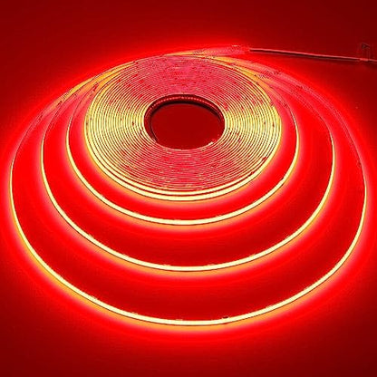 32.8ft/10M 24V Red COB LED Strip Light 3840LEDs IP20 Not Waterproof