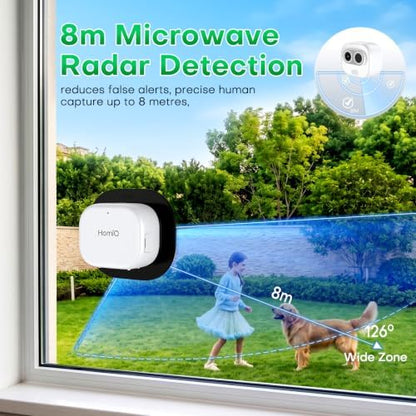 Solar Window Security Camera, Indoor Cam with Rechargeable Battery