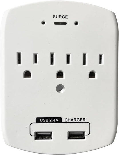 SCS Enterprises WF-113: WiFi Camera Hidden in Power Outlet Extender Wall Charger, P2P Remote Viewing, Recording and Notification.