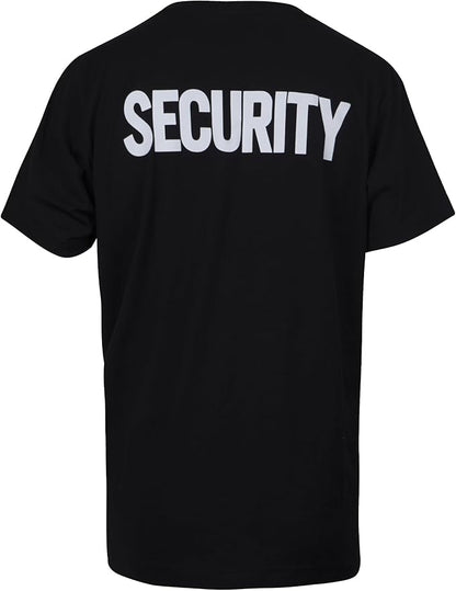 Security Shirt | Printed on Front/Back | Guard T-Shirt 2 Sided Print | Event Staff Safety Tee