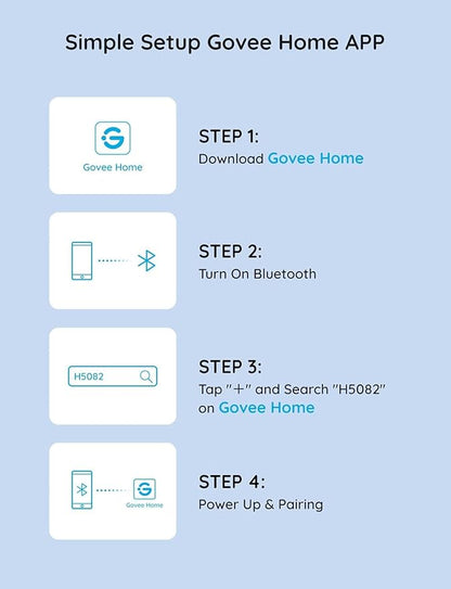 Govee A19 Smart Light Bulbs H6008 800 Lumen 4 Pack Bundle with Dual Smart Plug 4 Pack