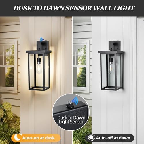 20 in Outdoor Large Dawn to Dusk Porch Lights,Exterior Garage Light