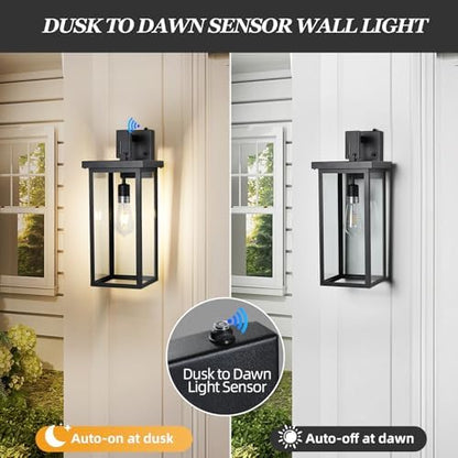 20 in Outdoor Large Dawn to Dusk Porch Lights,Exterior Garage Light