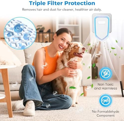 Plug In Negative Ion Air Purifiers Air Ionizers Quiet Air Freshener for Home Bedroom Office Basement - Portable Mini Air Cleaner Odor, Smoke, Dust, Pet Smell