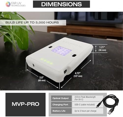 Krypton Far UV Technologies MVP-Pro Portable UV Light Air Cleaner
