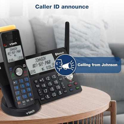 VTech IS8128-51 Super Long Range 5-Handset DECT 6.0 Cordless Phone for Home with Answering Machine, 2300 ft Range, Call Blocking, Bluetooth Connect to Cell, Intercom