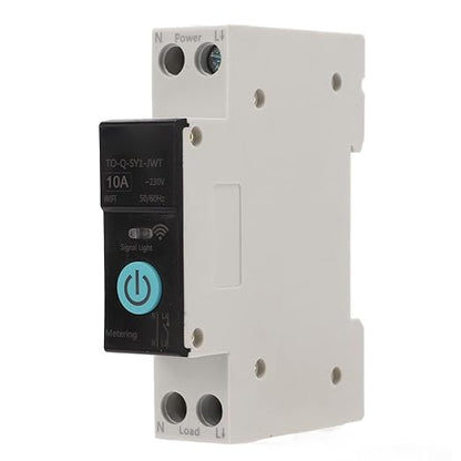 Din Rail Circuit Breaker Smart Switch Mobile Phone Remote Control 3 Timing Modes Function for Household Appliances Suitable for Smart Home(10A)