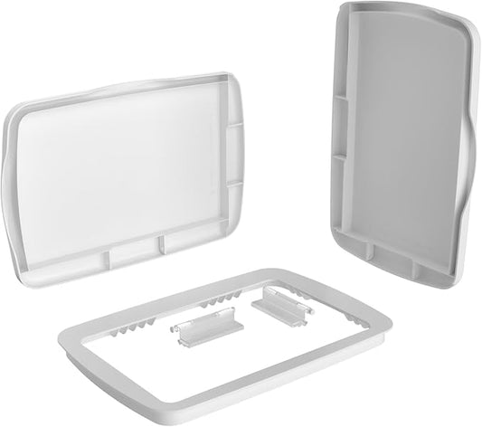 Rev-A-Shelf 32 Qt Under Sink Garbage Can Lid for Base Kitchen and Bathroom Cabinet, Replacement Plastic Trash Bin Lid Only, White, RV-32-LID-1-40