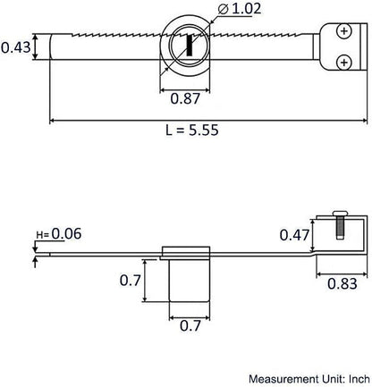 WOOCH Sliding Glass Door Ratchet Lock with Chrome Finish, Keyed Alike Showcase Display - 2 Pack