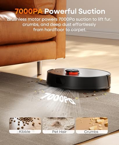 Robot Vacuum and Mop 7000Pa LiDAR Self-Empty Station