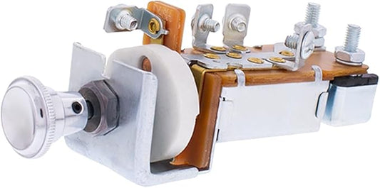 United Pacific C475901 Chrome Plated Headlight Switch for 1947-59 Chevy & GMC Trucks, Universal Headlight Switch, 12V & 6V System - ONE Unit