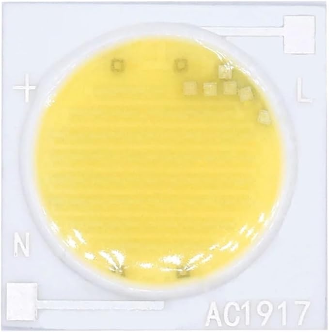 1pcs LED COB Ceramic Chip AC 220V 12W 15W 20W 30W 50W Smart IC Lighting Led DIY Beads for Led Buld Spotlight Warm and Cold White(Cold White,15W 1919mm 220V)