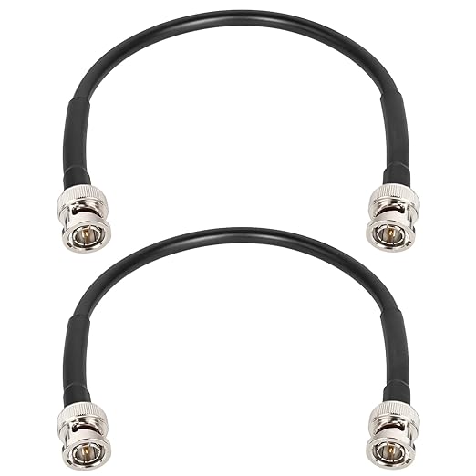 XRDS -RF 12G SDI Cable 1FT 2PCS, SDI Video Cables 3G/6G/12G 75ohm BNC Male Cable Supports HD-SDI/3G/6G-SDI/4K/8K for Video Security Camera SDI Converter
