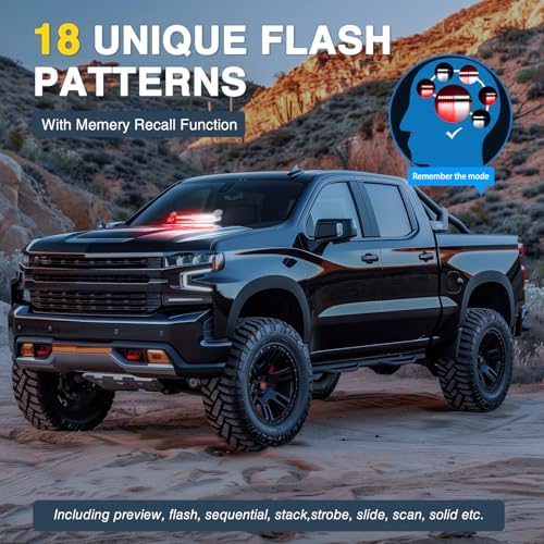 Nilight 12LED Traffic Advisor Strobe Light Bar Red White Hazard Safety