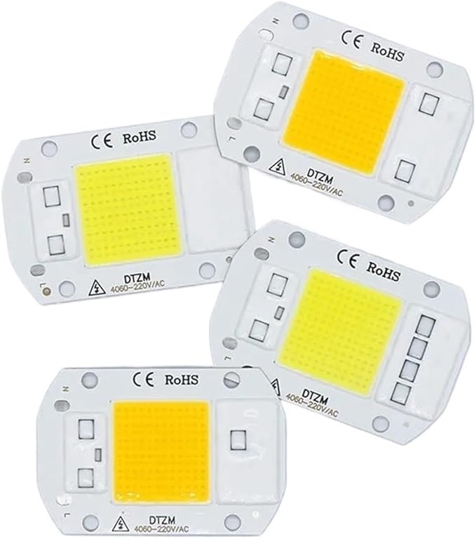 5pcs A Lot 50W AC220V LED COB Chip Engine Smart IC Chips for DIY LED Floodlight Spotlight Lamp(White 6000-6500K)