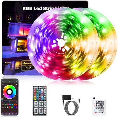 NBBUFF Led Lights for Bedroom 200FT (2 Rolls of 100FT) RGB Led Strip Lights