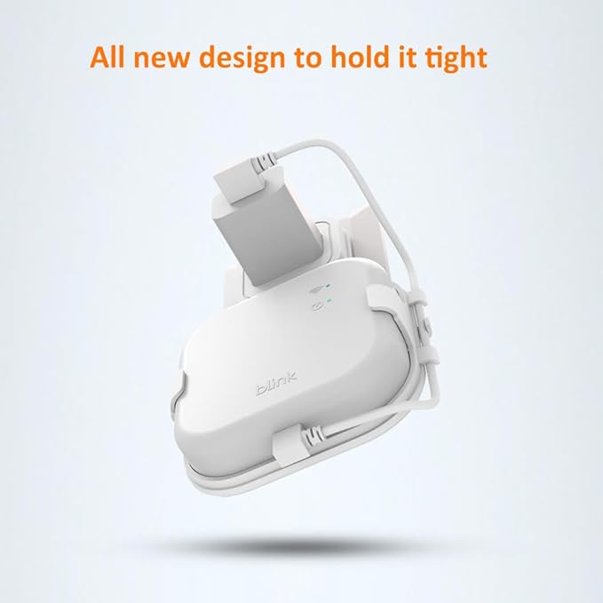 AutoSonic All-New Mount Compatible with Blink Sync Module XR | Outlet Wall Holder Mounting Bracket Accessories | USB-C Cable Included | White