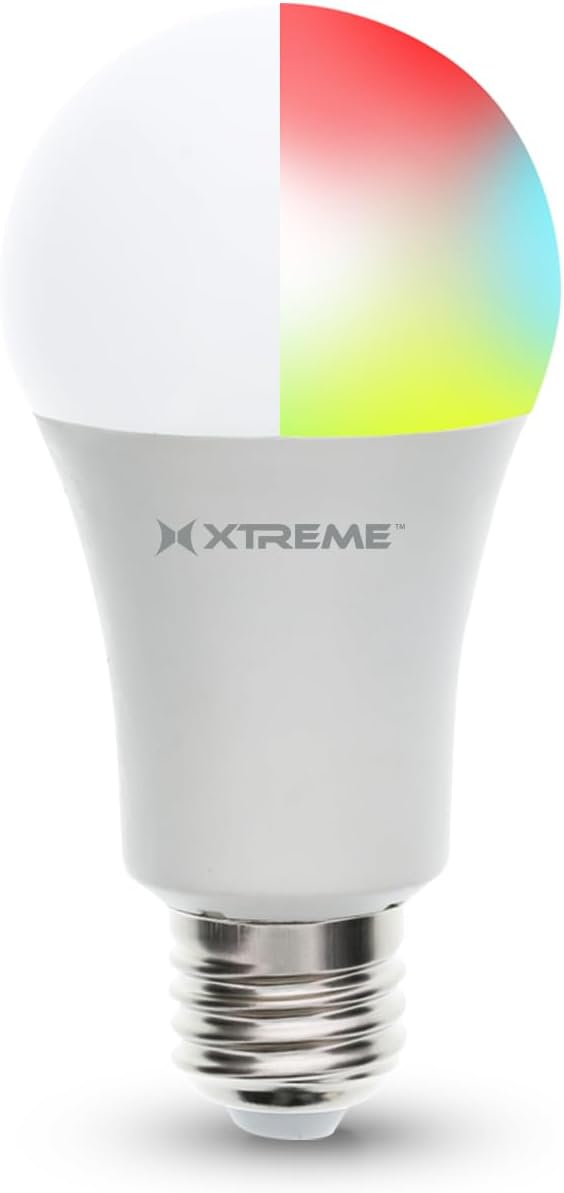 XTREME 4 Pack Smart Wi-Fi Dimmable White + Multi Color LED Light Bulb, A19, E26, 9 Watt, Mobile App Control