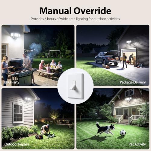 Onforu 2 Pack 100W 11000LM LED Motion Sensor Outdoor Lights, Dusk to Dawn Flood Lights Outdoor Motion Sensor, Hardwired Security Lights Floodlights Outside 6500K Daylight IP65 Waterproof (White)