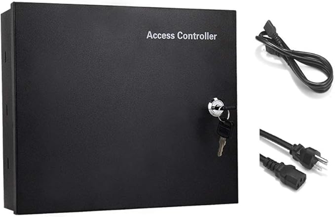4 Doors RFID/Password Door Lock System Smart Access Control Keyless Entry Systems Keypad Reader Electric Magnetic Lock 110V Power Supply Box (Phone APP Remote Open Door)