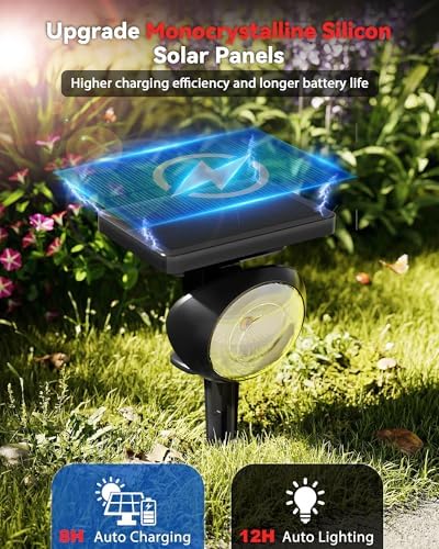 Focusing Solar Spot Lights Outdoor Waterproof, RGB+3CCT Tree Uplights 4Pack