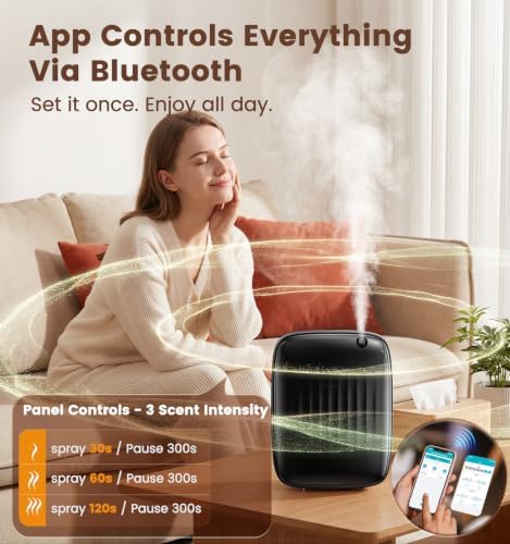 Ziweo Waterless Essential Oil Diffuser, 3000sq.ft - App & Panel Control