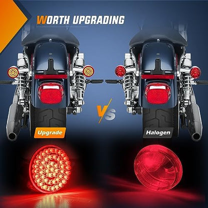 Nilight LED Turn Signal Rear Brake Running Lights for Harley Davidson Dyna