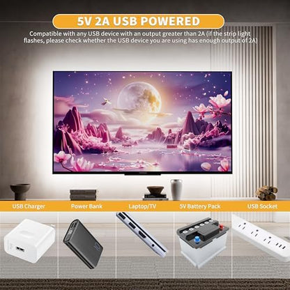 PAUTIX 5V USB COB LED Strip Light 6.56ft/2m 1200lm, Dimmable 640LEDs 6000K Daylight White CRI90+ with RF Remote TV Backlight,Flexible Under Cabinet Tape Light for Bedroom,Kitchen,Home DIY Lighting