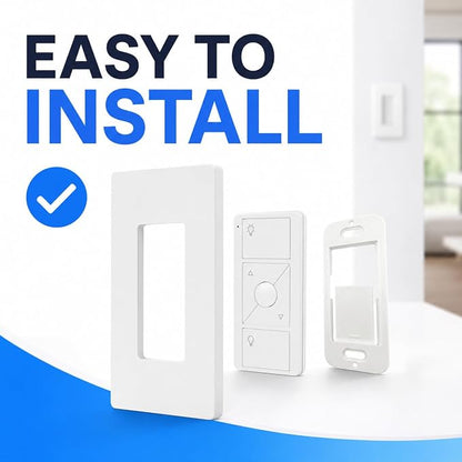 Wall Plate Bracket for Lutron Caseta Pico Remote (4 Pack) | Snap-in Wall Mount Holder for Lutron Pico Smart Remote | Seamless No-Wobble Installation | Durable Low-Profile Wall Bracket