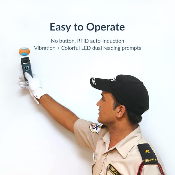 JWM RFID Guard Tour Patrol System, Security Patrol Wand with Free Cloud & Standalone Software, 125kHz Guard Tour Reader for Hotel, Hospital, Warehouse and Logistics Patrol