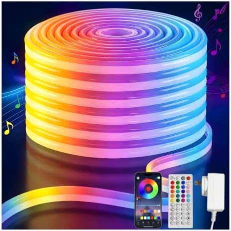 32.8FT RGB LED Strip Lights DC24V Color Changing LED Rope Lights