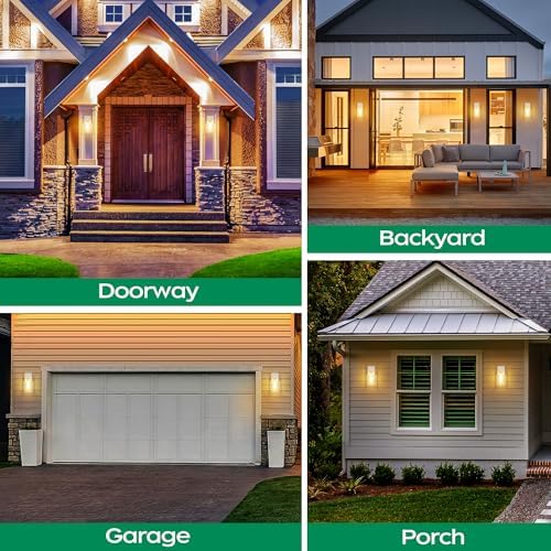 WIHTU Outdoor Front Porch Light Wall Mount, Exterior Lighting Fixture 1Pack